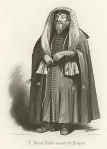 Ein jüdischer Rabbi im Gebetsgewand von English School