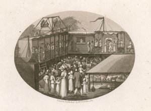 Ein Londoner Jahrmarkt möglicherweise in Camberwell von English School