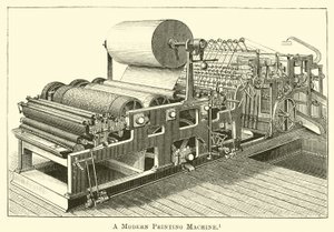 Eine moderne Druckmaschine von English School