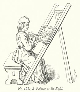 Ein Maler an seiner Staffelei (Gravur) von English School