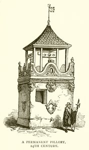 Ein permanenter Pranger, 14. Jahrhundert von English School