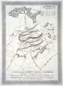 Plan der glorreichen Schlacht von Waterloo von English School