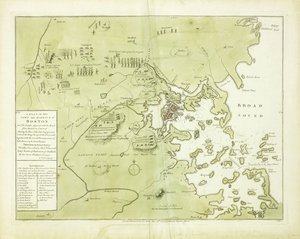 Plan der Stadt und des Hafens von Boston und der umliegenden Gegend