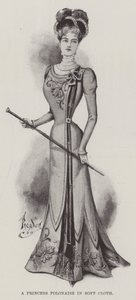 Eine Prinzessin-Polonaise aus weichem Stoff von English School