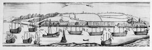 Eine Aussicht auf das Chatham Dock vom Finsbery Windmill