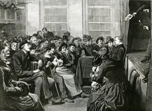 Eine Samstagabendunterhaltung für die Armen, St Albans Hall, Baldwins Gardens, Holborn von English School