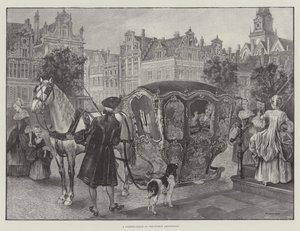 Ein Schlittenkutsch in Alt-Amsterdam (Stich) von English School