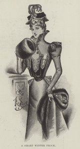 Ein schickes Winterkleid (Lithografie) von English School