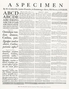 Ein Exemplar von W. Caslon von English School