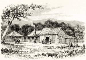 Eine Squatter-Station, ca. 1880, aus 