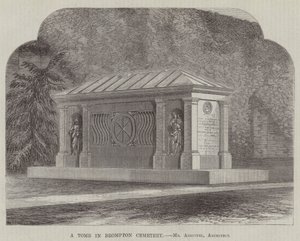 Ein Grab in Brompton Cemetery, Mr. Ashpitel, Architekt (Gravur)