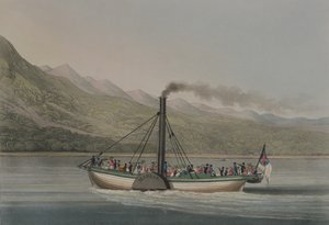 Eine Reise auf Loch Lomond, graviert von G. Hunt, ca. 1830er Jahre