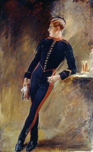 Ein Reiter der Royal Horse Guards in Stallkleidung, 1915 von English School