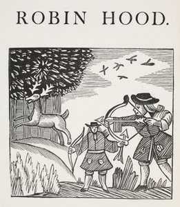 Eine wahre Geschichte von Robin Hood, Illustration aus Chap-books des achtzehnten Jahrhunderts von John Ashton, veröffentlicht 1882 von English School