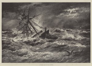 Ein Wintersturm auf den Goodwins von English School
