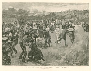 Eine Szene am Feiertag: Kiss-in-the-King auf Hampstead Heath von English School