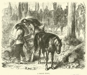 Eine Panne, November 1870 von English School