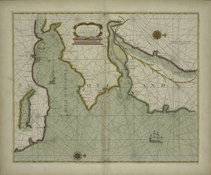 Karte der Ostküste Schottlands aus einem Seeatlas mit einer hydrographischen Beschreibung der meisten bekannten Teile der Welt von Samuel Thornton, 1707 von English School