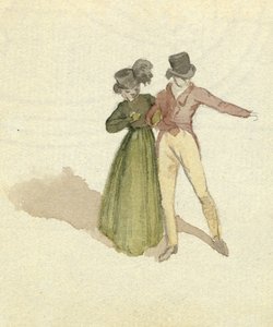 Ein Paar beim Spaziergang, ca. 1825