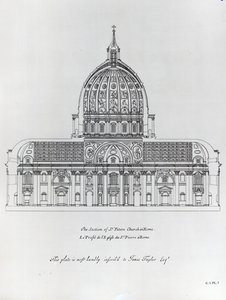 Ein Querschnitt von St. Peter, Rom