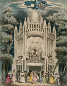 Ein Tanz in den Vauxhall Gardens, London von English School