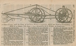 Eine Beschreibung, mit der Form, des vierrädrigen Wagens