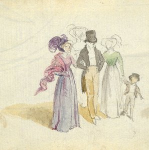 Eine Familie beim Spaziergang, ca. 1825