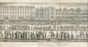 Geometrische Ansicht der großen Prozession der Scald Miserable Masons, Somerset House, London von English School