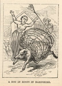 Ein Schwein in Reifen in Hampshire von English School