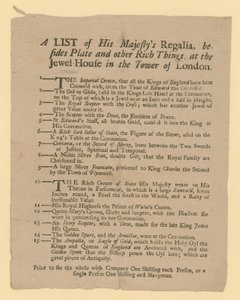 Eine Liste der königlichen Insignien von English School