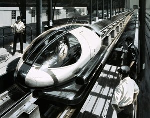 Ein Maglev-Testfahrzeug in Japan von English School