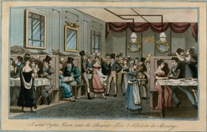 Ein bekanntes Austernzimmer in der Nähe der Theater, 3 Uhr morgens von English School
