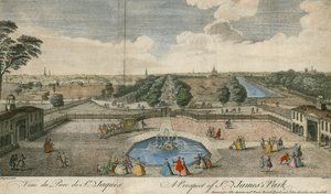 Ein Ausblick auf den St Jamess Park, London von English School