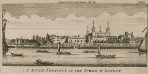 Ein südlicher Ausblick auf den Tower of London von English School