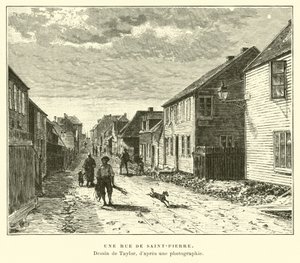 Eine Straße in Saint-Pierre, Saint Pierre und Miquelon von English School