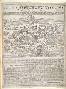 Eine wahre und vollständige Darstellung des traurigsten und schrecklichsten Erdbebens in Port-Royal auf Jamaika von English School