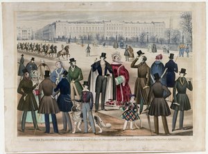 Ansicht im Regents Park, London, Wintermode 1840 und 1841, veröffentlicht von B.Read & Co, 1840