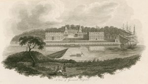 Eine Ansicht des Greenwich Hospital, London von English School