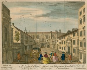 Eine Ansicht der Guildhall in der King Street, London von English School
