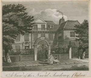 Ansicht der Marineakademie in Chelsea von English School