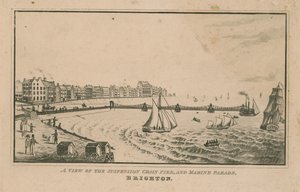 Ansicht der Hängebrücke und der Marine Parade von English School