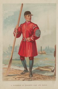 Ein Wasserträger in Doggetts Coat and Badge von English School