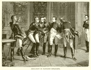 Abdankung von Napoleon Bonaparte von English School