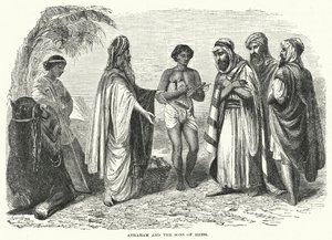 Abraham und die Söhne Heths (Gravur) von English School