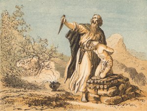 Abraham opfert Isaak von English School