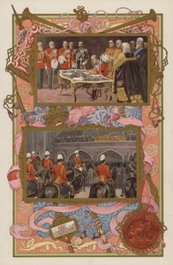 Thronbesteigung von König Edward VII: Unterzeichnung der Proklamation; die Proklamation wird gemacht
