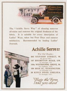 Achille Serre, Reiniger und Färber von English School