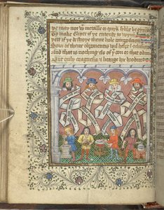 Die Alchemisten Geber, Arnold von Villanova, Rhasis und Hermes Trismegistus, aus 