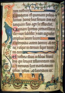 Add 42130 f.181v Psalm 102: Reisekutsche für königliche Damen, aus dem 