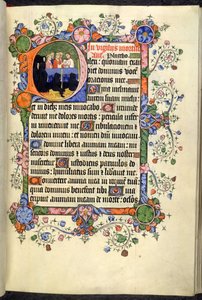 Vigils of the Dead (Office of the Dead), mit gotischer Quadrata, aus den Bedford Hours und Psalter von English School